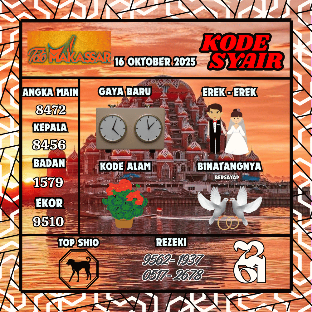 Kode Syair Makassar Pools 01 Oktober 2025 