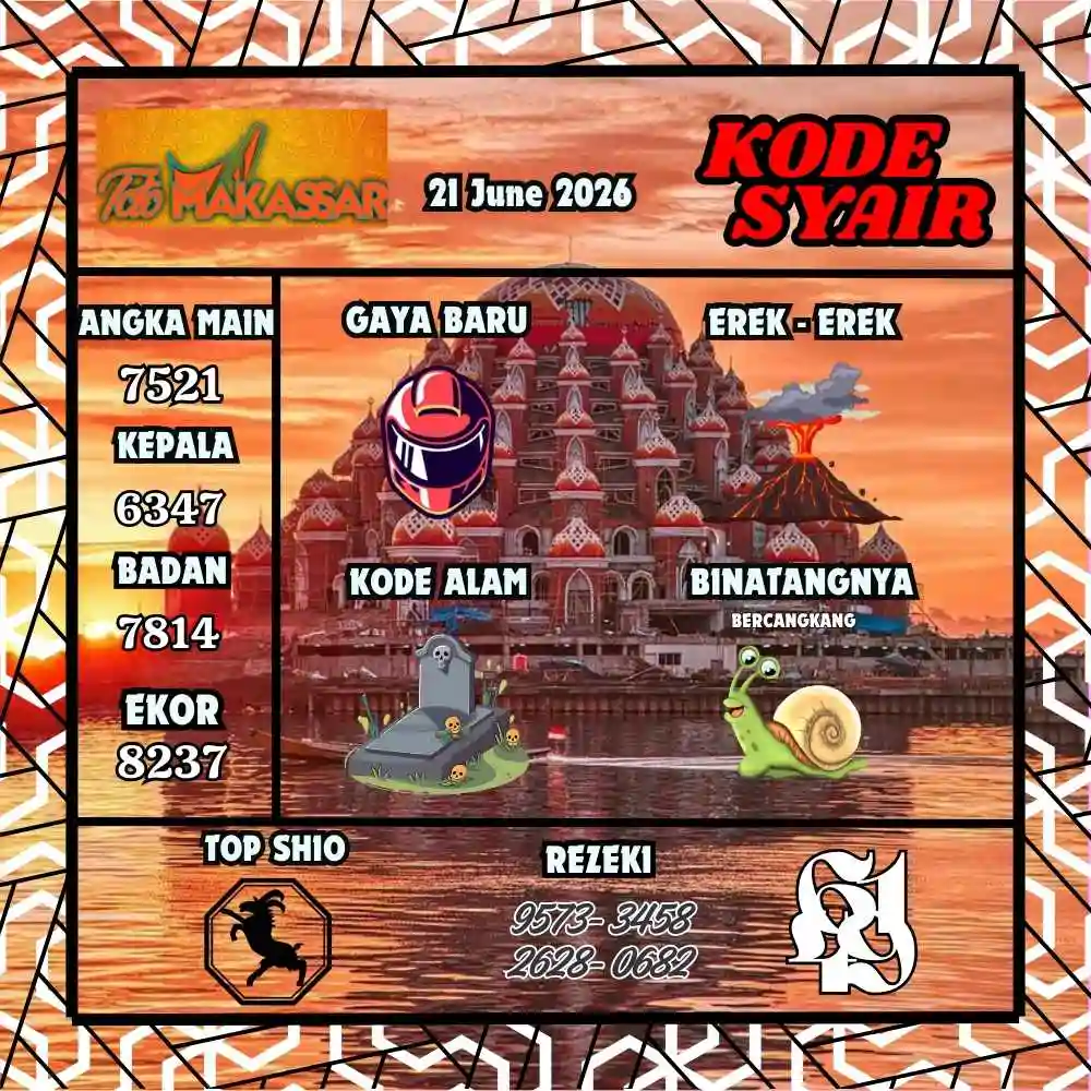 Kode Syair Makasar Pools Juni 2026
