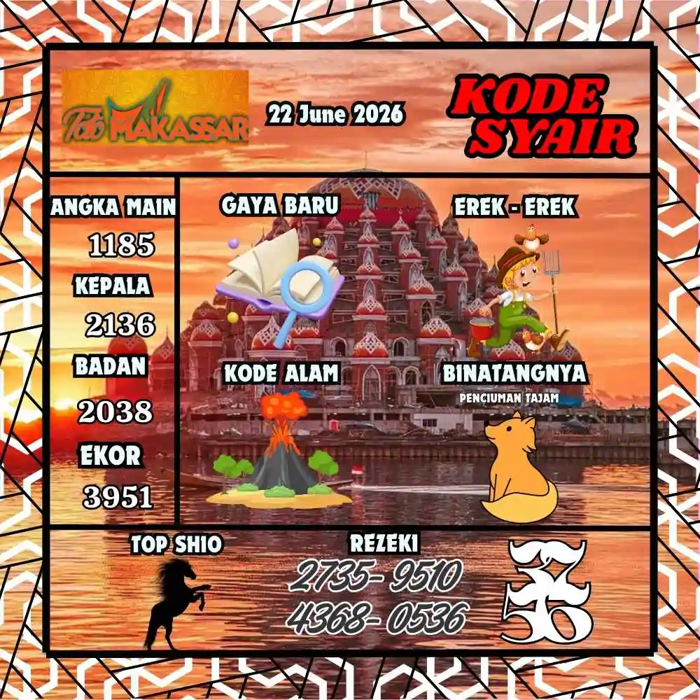 Kode Syair Makasar Pools Juni 2026
