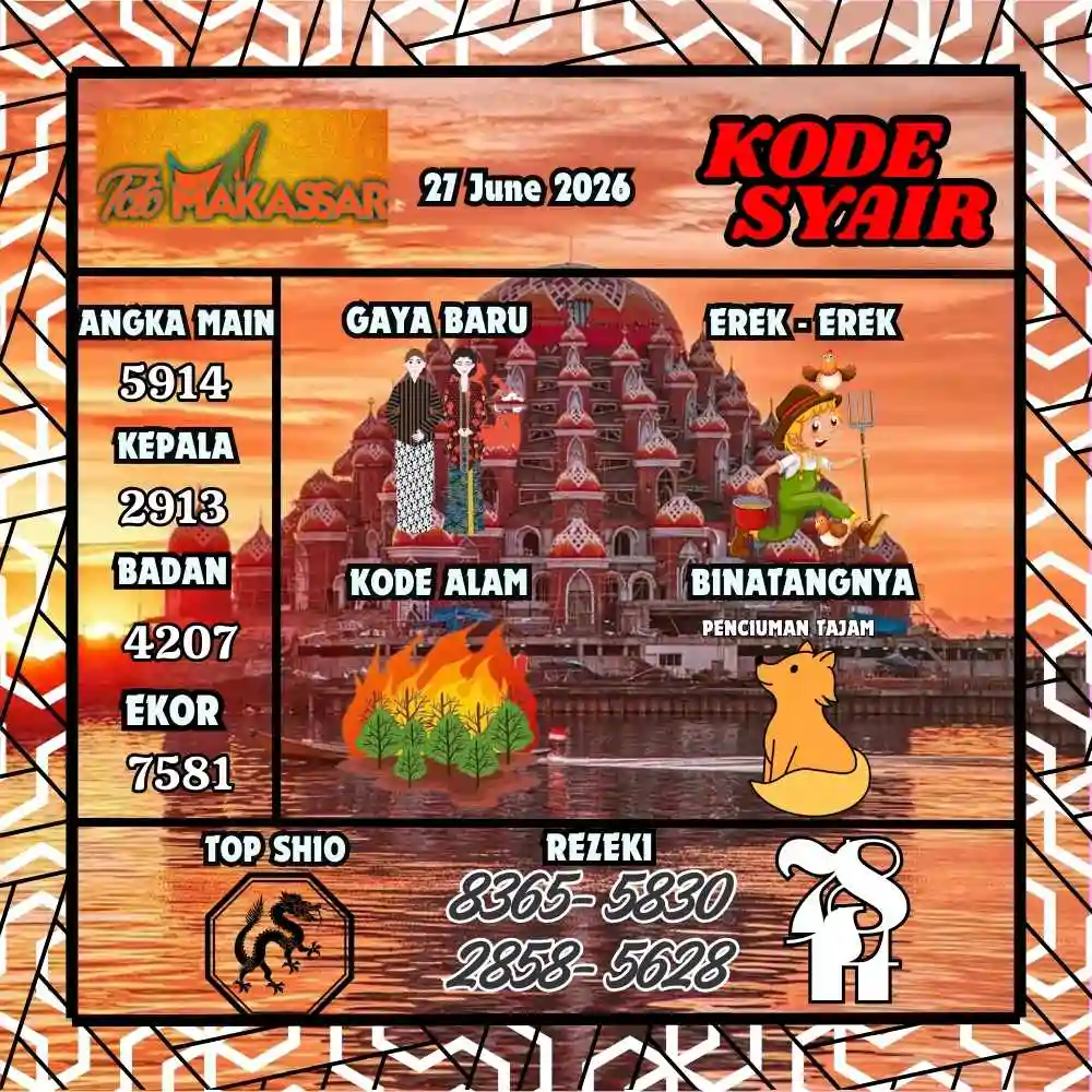 Kode Syair Makasar Pools Juni 2026
