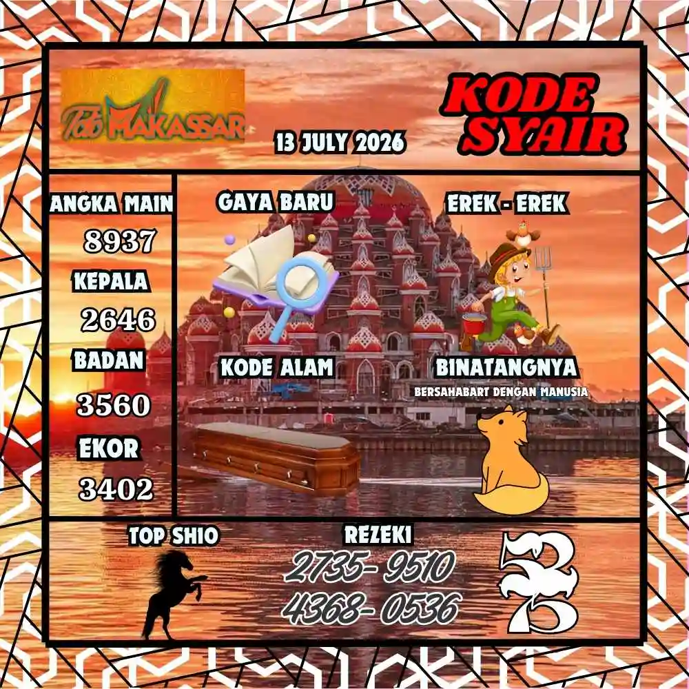 Kode Syair Makasar Pools Juli 2026
