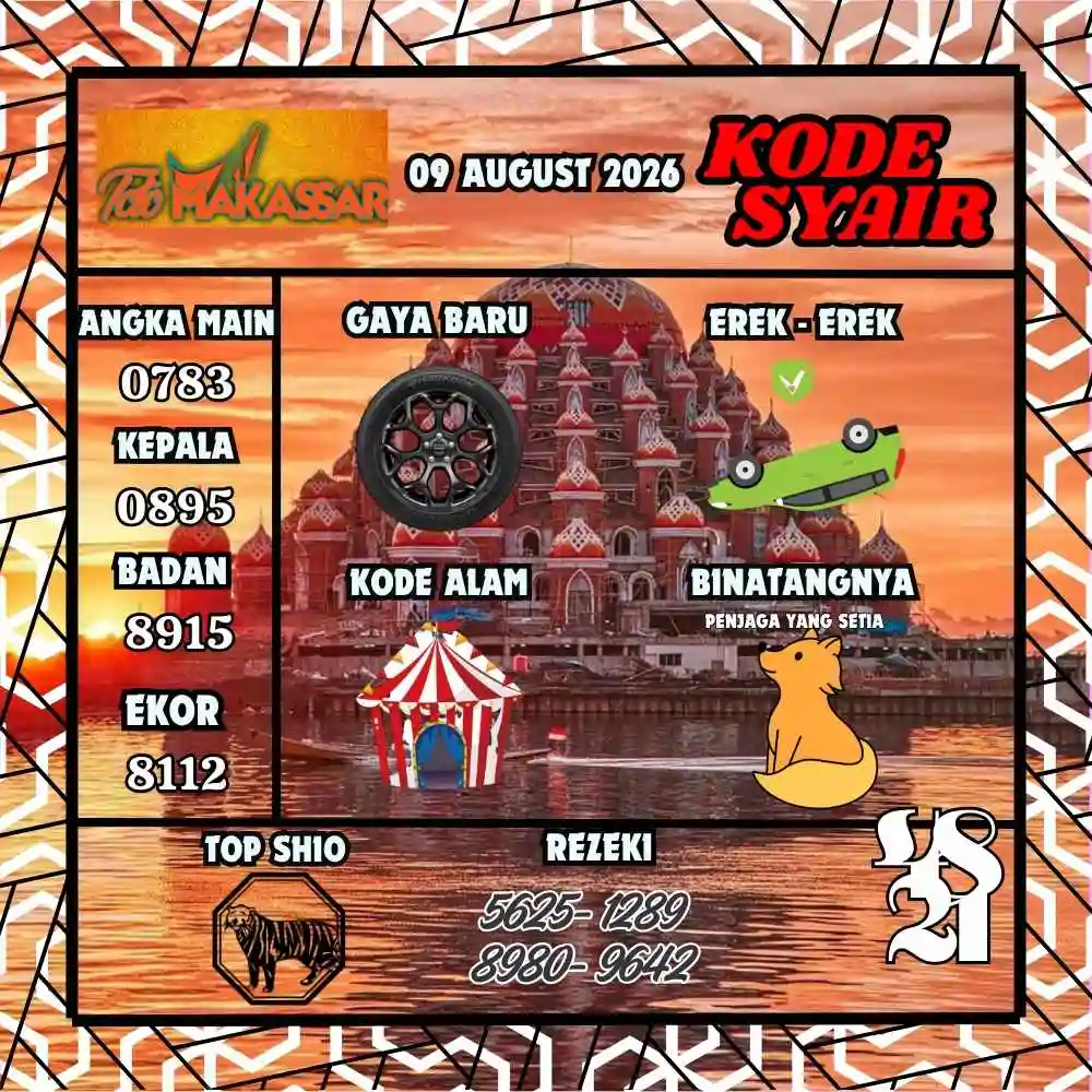 Kode Syair Makasar Pools Agustus 2026

